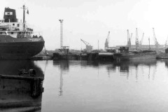 Goole Docks a motor vessel and barges.
