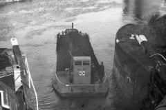 No 51 is seen leaving a canal lock.