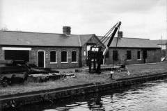 A hand operated canalside crane.