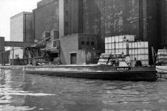 Bushley berthed alongside Healing Mill.