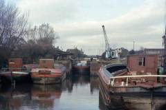 Four Sheffield size motor barges.