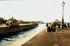 A postcard of Ouse Lock, Goole.