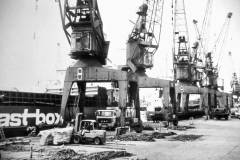 A number of 7.5-ton travelling electric cranes.