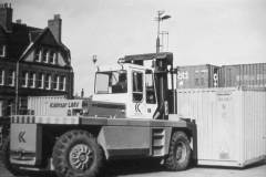 A large, purpose built forklift truck.