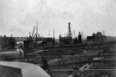 Construction work in Goole Docks.