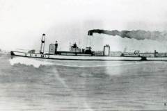 An artist's impression of the steam tug No 7.