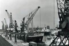 The motor vessels York and Suffolk in Goole Docks.
