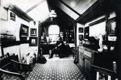 Reuben Chappell in his art studio, Goole