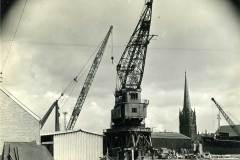 The  50-ton electric crane in Goole Docks.