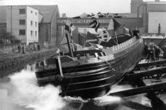 The launch of the barge Isobel.