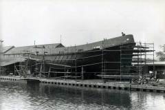 A Loyal class Fleet Tender under construction.
