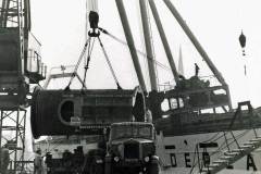 MARIJKE IRENE at the 44-ton derrick in Stanhope Dock.