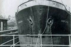 SHOREHAM in drydock.