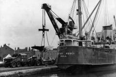 The MV Whitby Abbey berthed in Goole Docks.