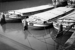 Dumb barges in Alexandra Dock, Hull.