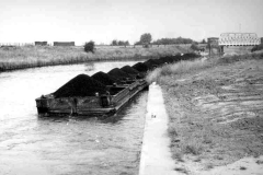 A train of compartment boats.