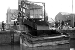 Coal being loaded from a container