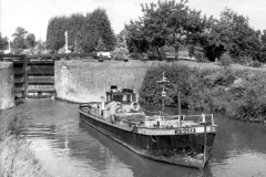 MV Jubilee leaving a lock.