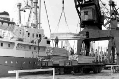 MV Otepya discharging of timber.