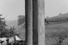 A guide post for horse-drawn barge tow ropes.