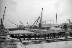 Construction of Goole's Ocean Lock at an advanced stage.