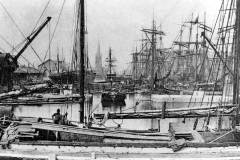 Sailing vessels in Aldam Dock, Goole.