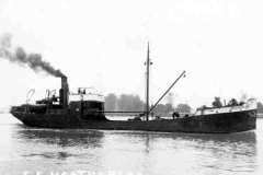 A postcard of the steam collier Heatherlea.