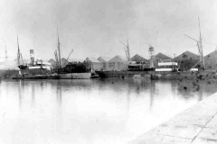 Two steamships in Railway Dock.
