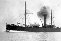 The steamship Equity underway on the River Ouse.