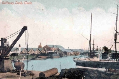 A postcard titled - Railway Dock, Goole.