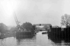 A canal lock under repair.
