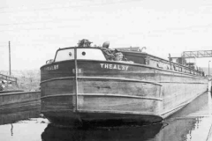 Barge Thealby at Birchwood Lock.