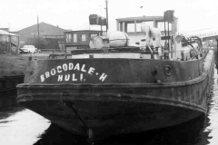 The tanker barge Brocodale H on the Aire & Calder Navigation at Leeds.