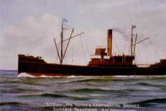 A Reuben Chappell painting of SS Rawcliffe.