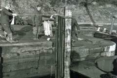 Installing of a new canal lower lock gate.