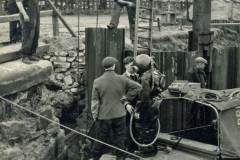 A diver aboard the work boat Salvage.