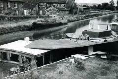 Farm buildings on a canal