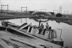 The crew of the British Waterways maintenance narrowboat Southall