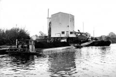 Hargreaves barges alongside a coal loading staithe.