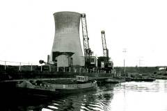 Barges moored at Thornhill Power Station, Dewsbury.