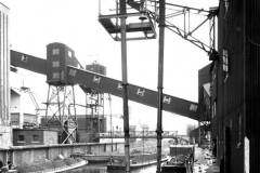 Loading barges at a staithe.