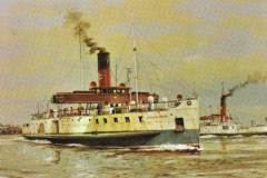 A postcard of PS Lincoln Castle.