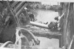 Working in the bottom of River Lock, Leeds.