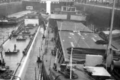 Numerous in the lock to Goole Docks.