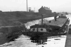 Frances Mary crossing Stanley Ferry Aqueduct.