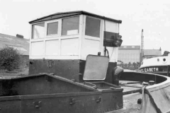 The bow of the motor barge Ellen Elizabeth.