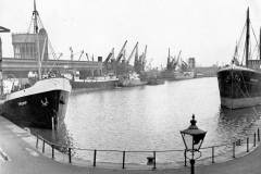 West Dock, with steam and motor vessels.