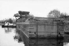Loading a compartment boat.