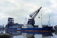 Sun Beam unloading in Goole Docks.