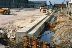 Construction work in South Dock Basin.